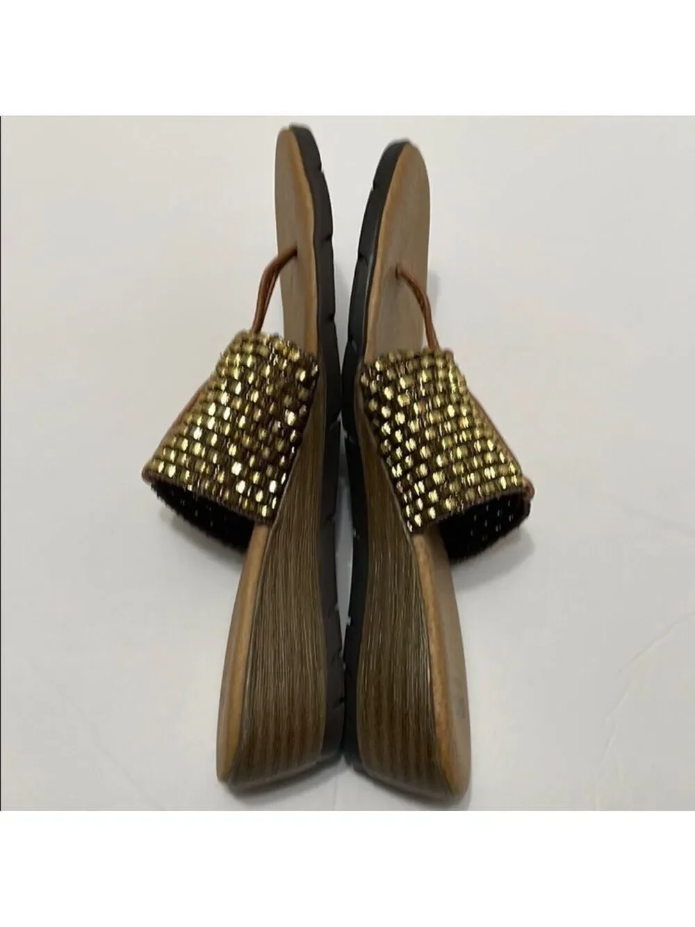 ANDRE ASSOUS LEATHER SANDALS SZ 37